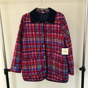 New with Tags Rafaella Women’s Reversible Jacket Blue / Lava Red Size Large